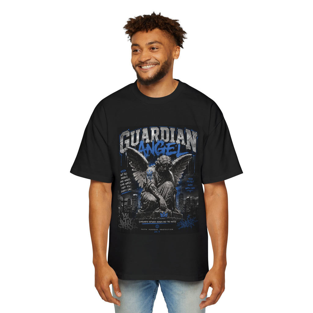 Guardian Angel Tee — Men's Oversized Graphic T-Shirt (Guardian Angel Design)