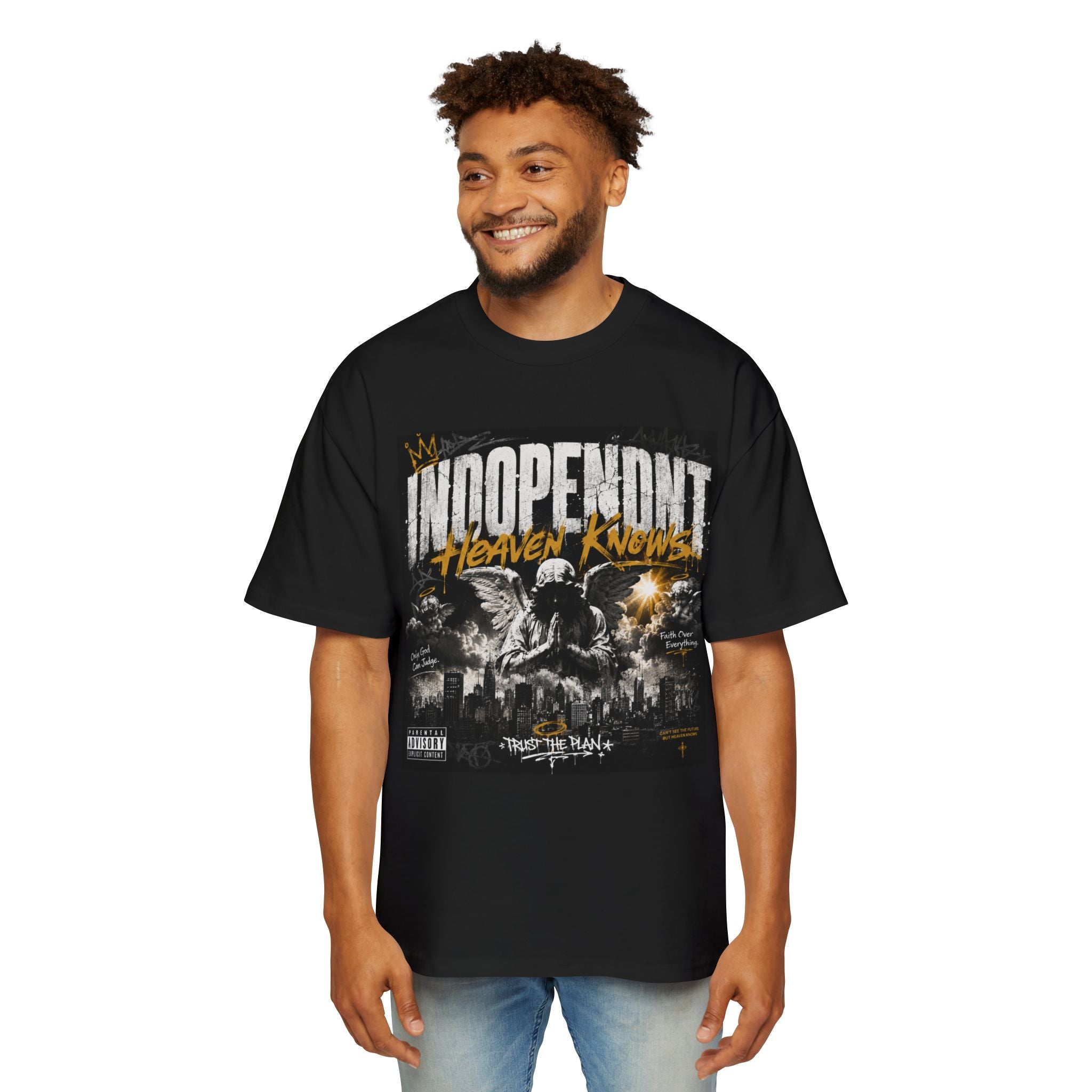 Independent 'Heaven Knows' Graphic Tee — Vintage Rock Album Art Shirt